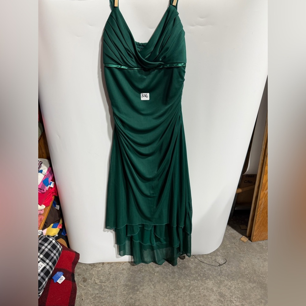 #3116-Ruby Rox Strapless Emerald Dress - image 1